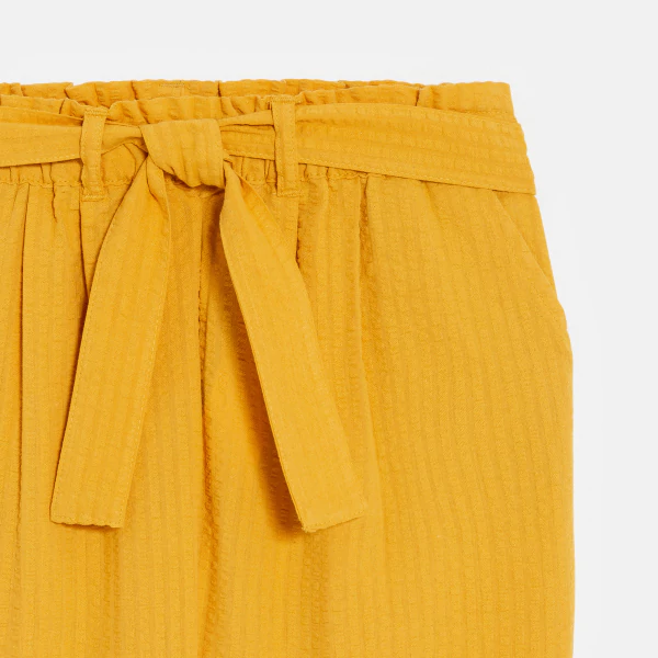 Girl's plain yellow chinos