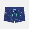 Boys' blue dinosaur motif swim shorts