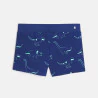 Boys' blue dinosaur motif swim shorts