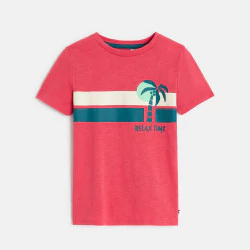 Boy's pink short-sleeve T-shirt