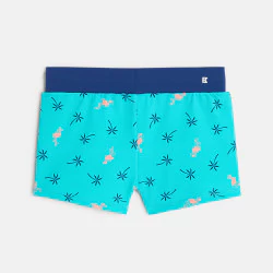 Boy's blue printed swimming...