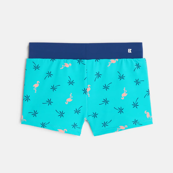 Boy's blue printed swimming shorts