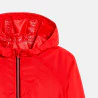 Boy's red waterproof windcheater jacket.