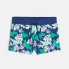 Boys' blue dinosaur motif swim shorts