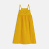 Girl's yellow crochet detail strappy dress