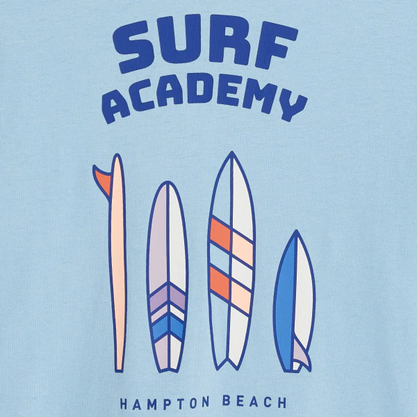 Boy's blue surf motif T-shirt