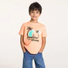 Boy's orange short-sleeve T-shirt with palm tree design