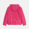 Girl's pink waterproof windcheater jacket.