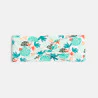 Baby girl's wide green tropical print headband