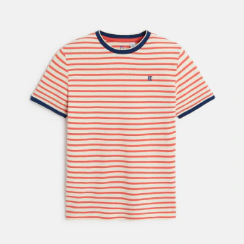 Boy's orange Breton-style T-shirt