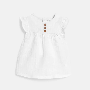 Baby girl's white cotton...