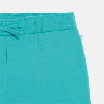 Baby girls lightweight blue brushed cotton shorts