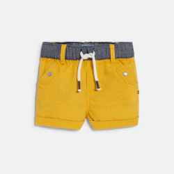 Baby boy's yellow linen and...