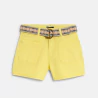 Girl's plain yellow canvas shorts