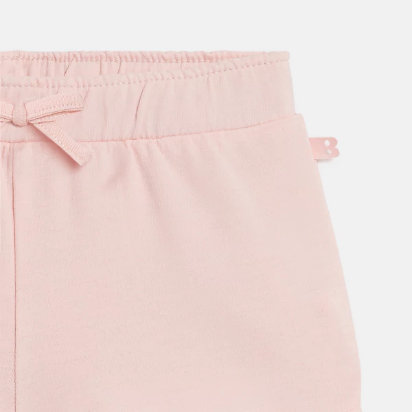 Baby girls lightweight light pink brushed cotton shorts