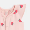 Baby girl's pink strawberry playsuit