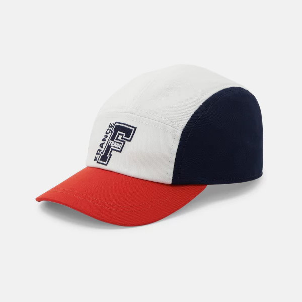 Boy's three-colour colourblock cap