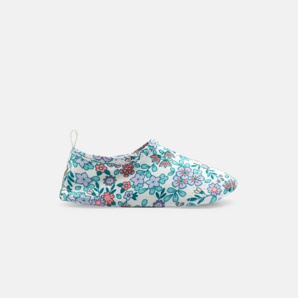 Baby girl's blue floral swimming shoes