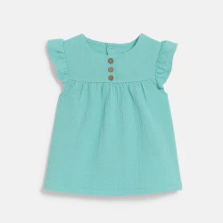 Baby girl's blue cotton...