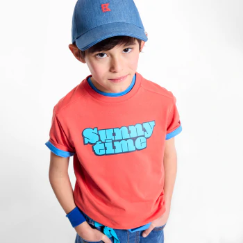 Chambray kids' baseball cap