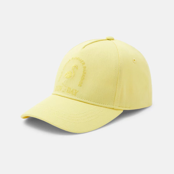 Girl's yellow embroidered cap