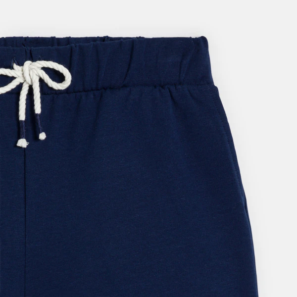 Girl's plain blue fleece shorts