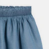 Girls blue denim short skirt with ruffles