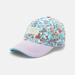 Baby girl's mauve floral cap