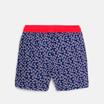 Baby boy's blue printed  floral swimming trunks