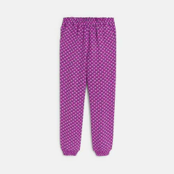 Girls purple printed wide...