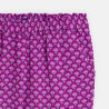 Girls purple printed wide leg trousers.