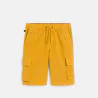 Boy's plain yellow canvas Bermuda shorts