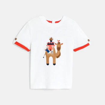 Baby boy's white camel T-shirt