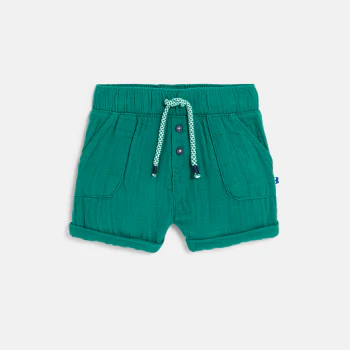 Baby boy's lightweight crinkle cotton shorts