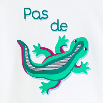 Baby boy's white lizard T-shirt