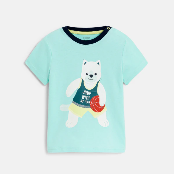 Baby boy's blue basketball T-shirt