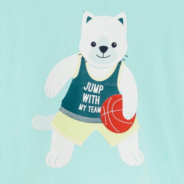 Baby boy's blue basketball T-shirt