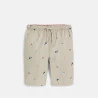 Boy's beige printed shorts