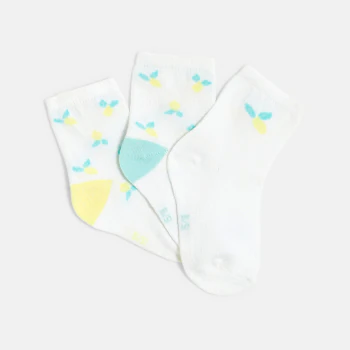 Baby girl's lemon socks (pack of 3)