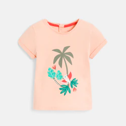 Baby girl's pink bird T-shirt