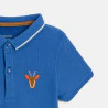 Baby boy's blue zebra piqué polo shirt