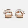 Baby girl's white strappy leather sandals