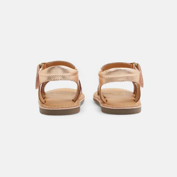 Baby girl's pink leather sandals