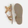 Girl's camel-coloured strappy leather sandals