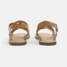 Girl's camel-coloured strappy leather sandals