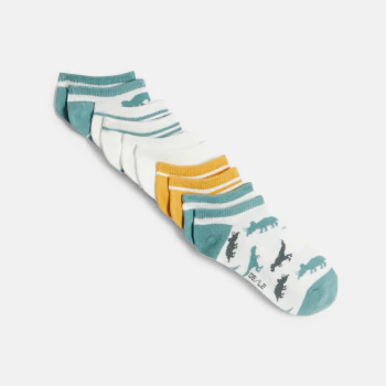 Boy's patterned trainer socks (set of 5)