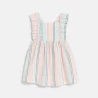 Baby girl's multicoloured striped dress with straps