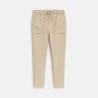 Boy's beige casual linen trousers