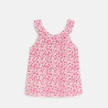 Girl's pink printed vest top