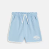 Girl's sky blue brushed cotton shorts